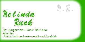 melinda ruck business card